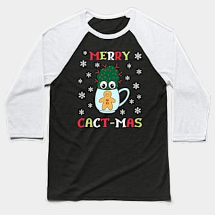 Merry Cact Mas - Small Cactus With Red Spikes In Christmas Mug Baseball T-Shirt